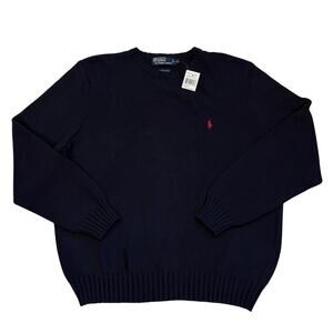 Vintage Polo Ralph Lauren Sweater Mens XL Blue Crewneck Knit Pullover 90s Y2K